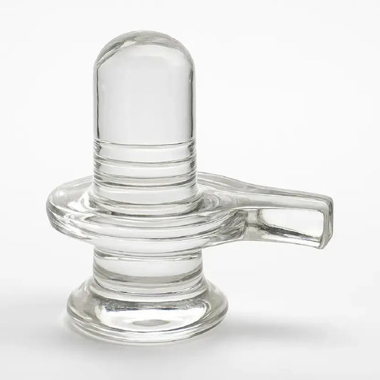 Crystal Shivling for Home Temple & Pooja | 6 cm Spiritual Vastu Item