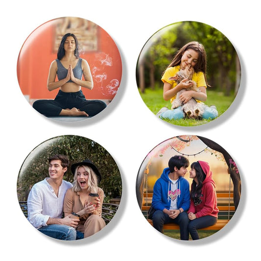 Round Custom Photo Fridge Magnet | Personalize & Gift Memories