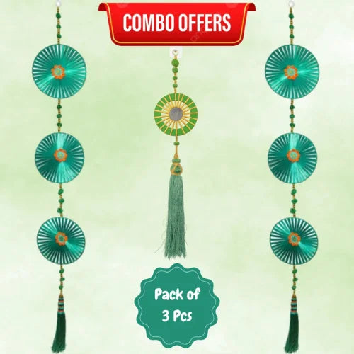Pack of 3 Dream Catcher & Latkan Combo Wall Hanging | Decorative Toran Set for Home, Bedroom & Festivals