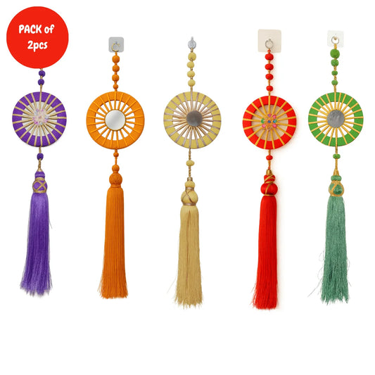 Pack of 2 | Dream Catcher Wall Hanging – Elegant Decorative Piece for Home, Bedroom & Positive Vibes