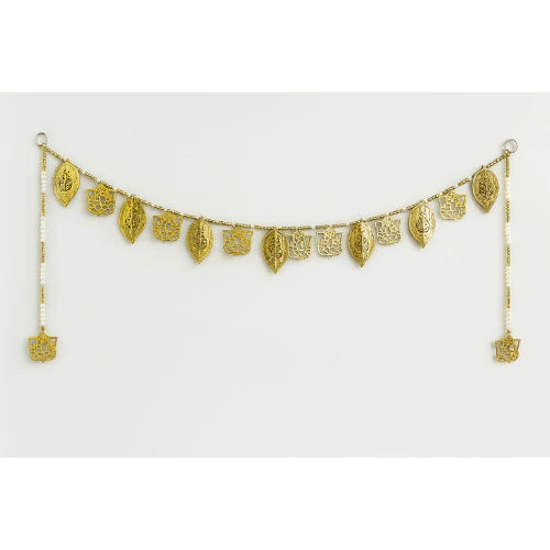 Golden Leaf Ganeshji Toran – Auspicious Door Hanging for Home & Festive Decoration