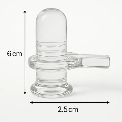 Crystal Shivling for Home Temple & Pooja | 6 cm Spiritual Vastu Item