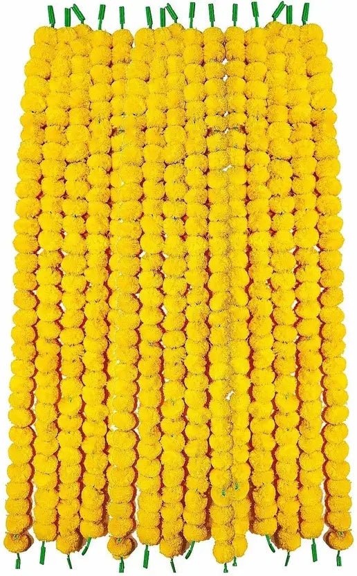 Artificial Genda Flower Garland for Decoration | Home, Temple & Festival Décor